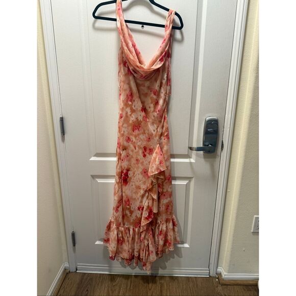 ASTR the label Cecilia Floral Cowl Neck Maxi Dress Maeve pink size S NWOT - Picture 3 of 4